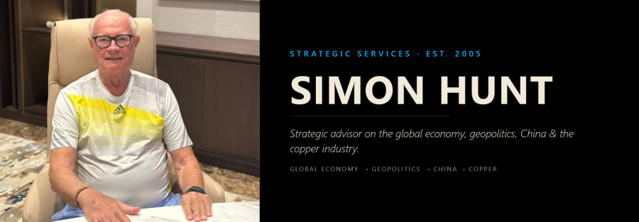 Simon Hunt Strategic Services banner - global economy, copper and geopolitics analysis