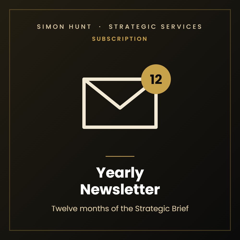 Simon Hunt Strategic Services – Yearly Newsletter Subscription